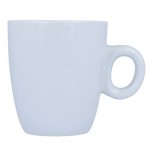 Taza de cerámica blanca apta para las máquinas de café 200ml color blanco cuarta vista