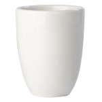 Taza blanca de cerámica con asa rectangular hecha en EU 230ml color blanco tercera vista