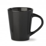 Taza de cerámica con asa triangular en colores hecha en EU 270ml color negro