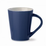 Taza de cerámica con asa triangular en colores hecha en EU 270ml color azul oscuro