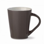 Taza de cerámica con asa triangular en colores hecha en EU 270ml color gris