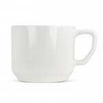 Taza de cerámica blanca con una asa rectangular compacta 250ml color blanco segunda vista