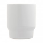 Taza de porcelana blanca apilable hecha en EU 250ml color blanco tercera vista