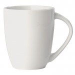 Taza de porcelana con gran asa triangular hecha en EU 270ml color blanco segunda vista