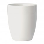 Taza de porcelana con gran asa triangular hecha en EU 270ml color blanco tercera vista