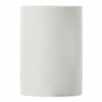 Taza de porcelana blanca con asa de medio circulo hecha en EU 300ml color blanco tercera vista