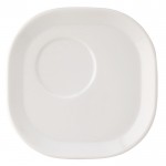 Taza de café apilable con plato rectangular hecho en EU 180ml color blanco sexta vista