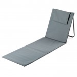 Esterilla plegable para la playa con respaldo ajustable color gris