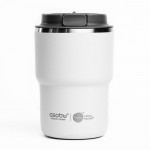 Vaso take away de doble pared con tecnología Asobu 355ml color blanco