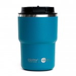 Vaso take away de doble pared con tecnología Asobu 355ml color azul