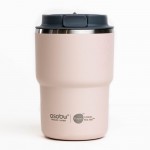 Vaso take away de doble pared con tecnología Asobu 355ml color rosa pastel