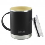 Taza take away con tecnología Asobu y compatible con cafeteras 360ml color negro