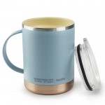 Taza take away con tecnología Asobu y compatible con cafeteras 360ml color azul claro