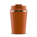 Vaso take away de doble pared compatible con cafeteras 280ml color naranja