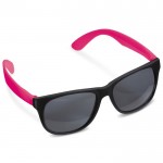 Gafas de sol de colores neon con marcos negros protección UV400 color rosa