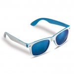 Gafas de sol bicolor con marcos de color con protección UV400 color blanco/azul