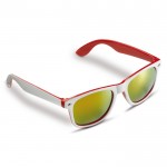 Gafas de sol bicolor con marcos de color con protección UV400 color rojo