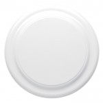 Clásico frisbee de plástico con diseño unicolor para personalizar color blanco segunda vista