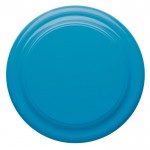 Clásico frisbee de plástico con diseño unicolor para personalizar color azul claro segunda vista