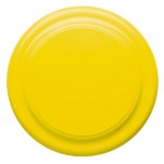 Clásico frisbee de plástico con diseño unicolor para personalizar color amarillo segunda vista