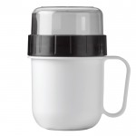 Taza porta comidas especial para yogurt o sopa de 520 y 230ml color blanco cuarta vista