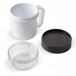 Taza porta comidas especial para yogurt o sopa de 520 y 230ml color blanco septima vista