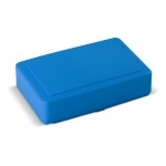 Fiambrera grande de plástico con capacidad para 8 sandwiches 1200ml color azul