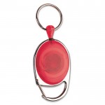 Cuelga identificador de varios colores con clip ajustable y cordón de 60cm color rojo