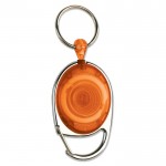 Cuelga identificador de varios colores con clip ajustable y cordón de 60cm color naranja