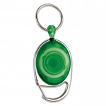 Cuelga identificador de varios colores con clip ajustable y cordón de 60cm color verde