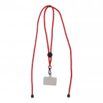 Lanyard para sujetar teléfono con cordón ajustable en varios colores color rojo