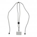 Lanyard para sujetar teléfono con cordón ajustable en varios colores color gris claro