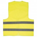 Chaleco de seguridad amarillo con 2 tiras reflectantes para adultos color amarillo tercera vista