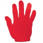 Mano de goma grande para eventos en varios colores vivos color rojo tercera vista