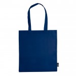 Bolsa de non-woven en varios colores con asas largas 75 g/m2 color azul oscuro segunda vista