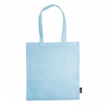 Bolsa de non-woven en varios colores con asas largas 75 g/m2 color azul claro segunda vista