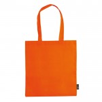 Bolsa de non-woven en varios colores con asas largas 75 g/m2 color naranja segunda vista