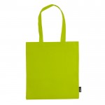 Bolsa de non-woven en varios colores con asas largas 75 g/m2 color verde lima segunda vista