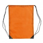 Mochila de cuerdas de poliéster de colores con cuerdas negras color naranja segunda vista