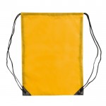 Mochila de cuerdas de poliéster de colores con cuerdas negras color amarillo segunda vista