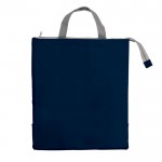 Bolsa nevera con interior isotermo en aluminio y cremallera color azul oscuro segunda vista