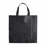 Bolsa de woven laminado con asas largas a juego y capacidad de 10kg color negro segunda vista