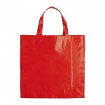 Bolsa de woven laminado con asas largas a juego y capacidad de 10kg color rojo segunda vista