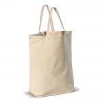 Bolsa de algodón canvas de asas cortas a juego 250 g/m2 color beige