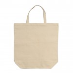 Bolsa de algodón canvas de asas cortas a juego 250 g/m2 color beige segunda vista