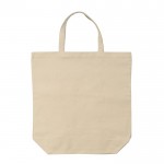 Bolsa de algodón canvas de asas cortas a juego 250 g/m2 color beige tercera vista