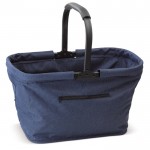 Bolsa de campo hecha de poliéster plegable con bolsillo frontal color azul oscuro