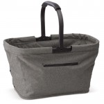 Bolsa de campo hecha de poliéster plegable con bolsillo frontal color gris oscuro