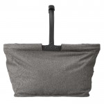 Bolsa de campo hecha de poliéster plegable con bolsillo frontal color gris oscuro quinta vista