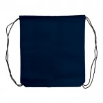 Mochila de cuerdas non-woven de colores con cuerdas negras 75 g/m2 color azul oscuro segunda vista